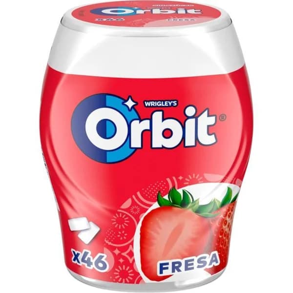 Chicle de fresa en gragea ORBIT, bote 64 g - 1 ud - Imagen del producto en Findit