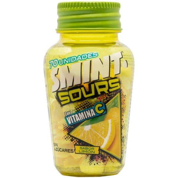 Caramelo sour de limón SMINT, bote 35 g - 1 ud - Imagen del producto en Findit