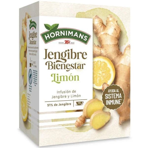 Infusión de jengibre y limón HORNIMANS, caja 15 sobres - 15 ud - Imagen del producto en Findit