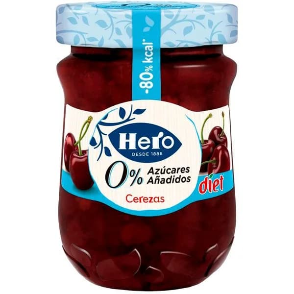 Confitura de cereza 0% HERO, frasco 280 g - 0.28 kg - Imagen del producto en Findit
