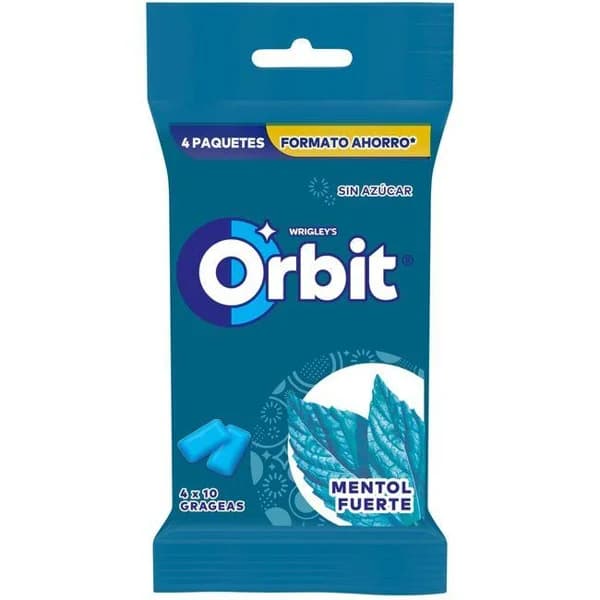 Chicle de menta fuerte en gragea ORBIT, pack 4x14 g - 1 ud - Imagen del producto en Findit