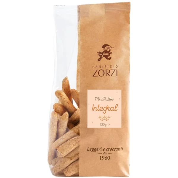 Mini palitos pan cristal integral ZORZI, 130 g - 0.13 kg - Imagen del producto en Findit