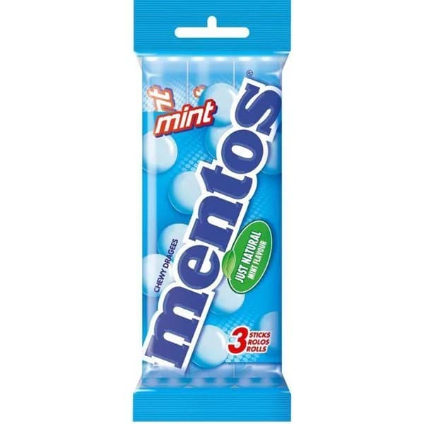 Caramelos de menta MENTOS, pack 3x38 g - 1 ud - Imagen del producto en Findit