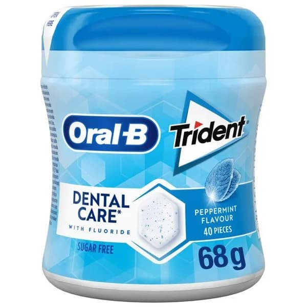 Chicle de menta TRIDENT ORAL-B, bote 68 g - 1 ud - Imagen del producto en Findit