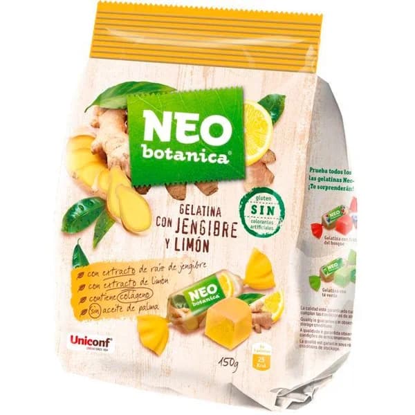 Gelatinas de jengibre y limón NEOBOTÁNICA, bolsa 150 g - 1 ud - Imagen del producto en Findit