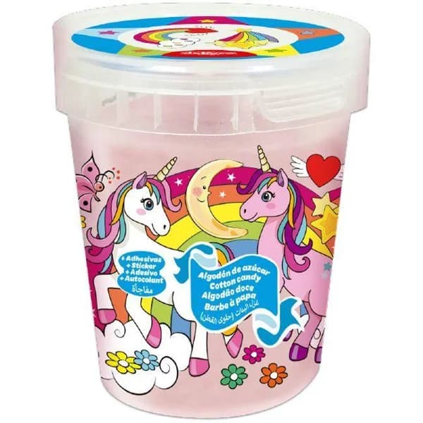 Algodón de azúcar unicornio con sorpresa DEKORA, bote 30 g - 1 ud - Imagen del producto en Findit