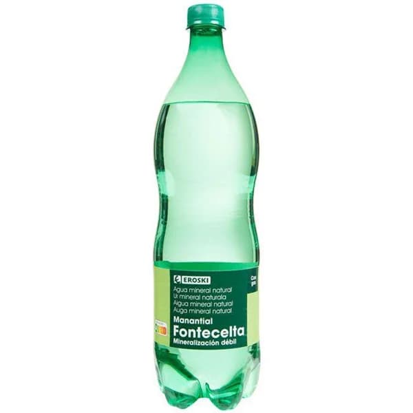 Agua con gas EROSKI, botella 1,25 litros - 1.25 l - Imagen del producto en Findit