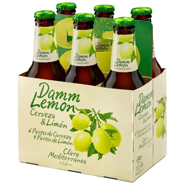 Cerveza de limón DAMM LEMON, pack botellín 6x25 cl - 1.5 l - Imagen del producto en Findit