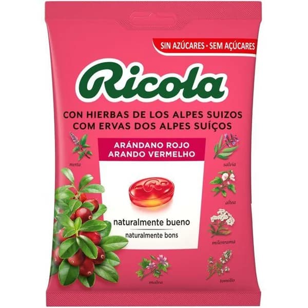 Caramelo de arándanos RICOLA, paquete 70 g - 1 ud - Imagen del producto en Findit