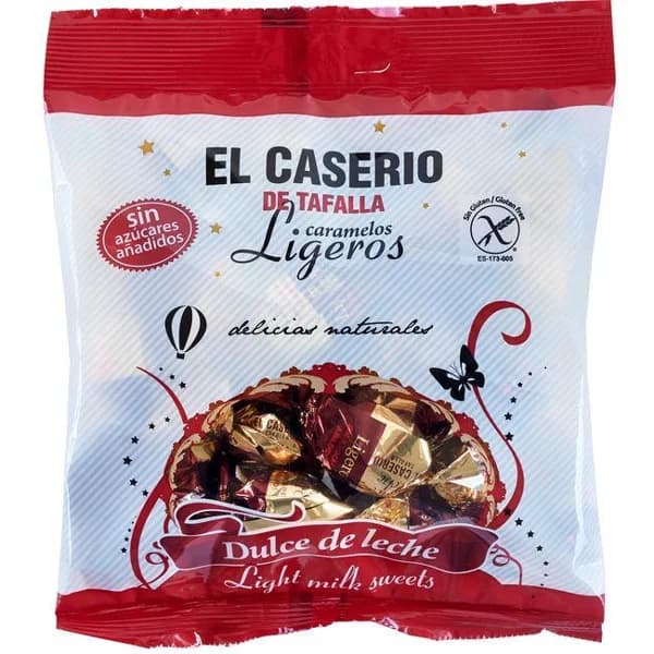 Caramelo de dulce leche s/ azúcar EL CASERIO DE T., bolsa 90 g - 1 ud - Imagen del producto en Findit
