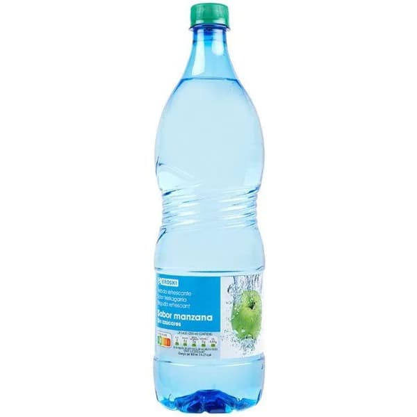Agua sabor manzana EROSKI, botella 1,25 litros - 1.25 l - Imagen del producto en Findit