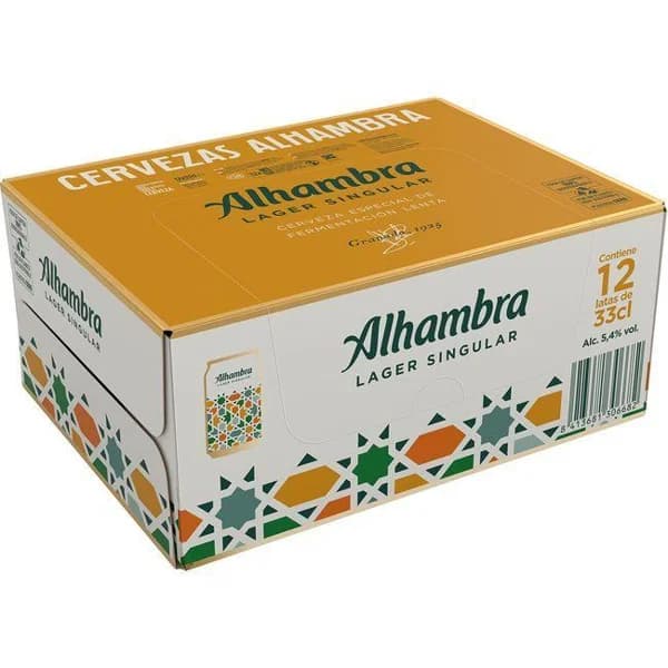 Cerveza ALHAMBRA SINGULAR Larger, pack lata 12x33 cl - 3.96 l - Imagen del producto en Findit