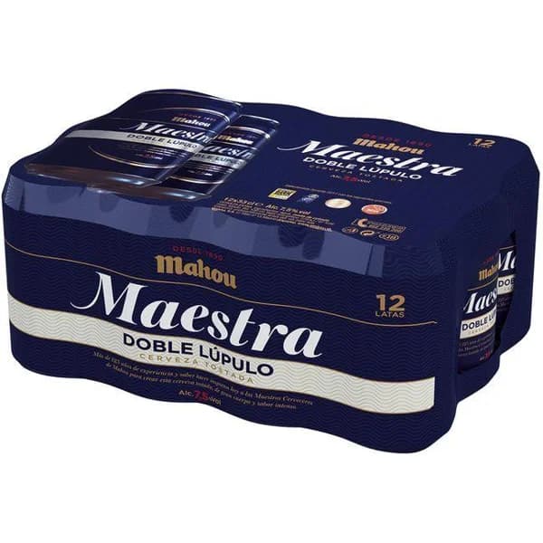 Cerveza Maestra MAHOU, pack lata 12x33 cl - 3.96 l - Imagen del producto en Findit