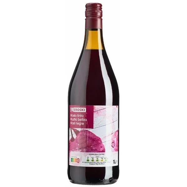 Mosto Tinto EROSKI, botella 1 litro - 1 l - Imagen del producto en Findit