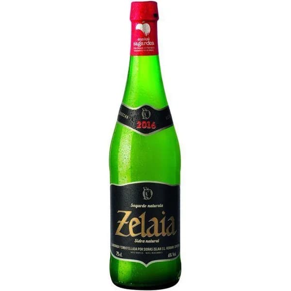 Sidra natural D.O. Euskal Sagardoa ZELAIA, botella 75 cl - 0.75 l - Imagen del producto en Findit