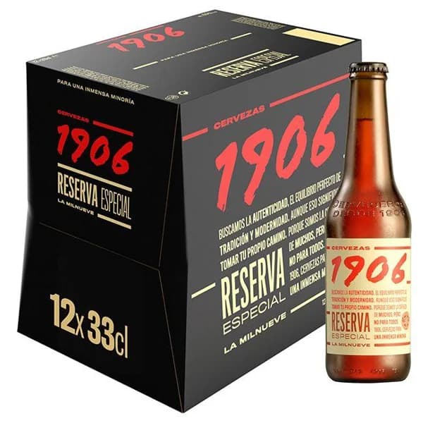 Cerveza extra reserva especial 1906, pack botellín 12x33 cl - 3.96 l - Imagen del producto en Findit