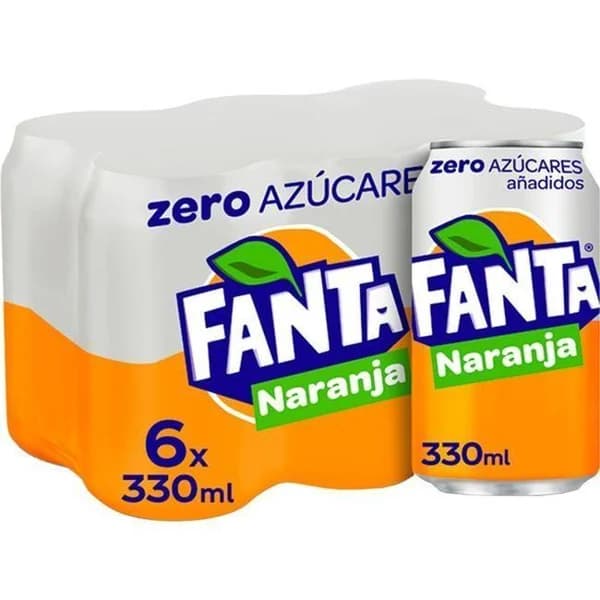 Refresco de naranja FANTA Zero, pack 6x33 cl - 1.98 l - Imagen del producto en Findit
