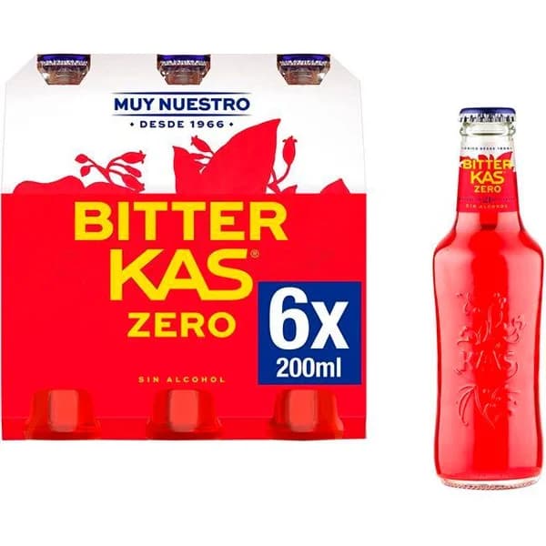 Bitter sin alcohol KAS ZERO, pack 6x20 cl - 1.2 l - Imagen del producto en Findit