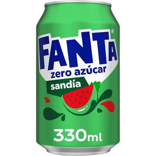 Refresco sin azúcar sabor sandía FANTA, lata 33 cl - 0.33 l - Imagen del producto en Findit
