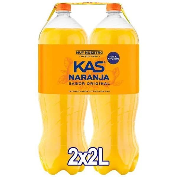 Refresco de naranja KAS, pack 2x2 litros - 4 l - Imagen del producto en Findit