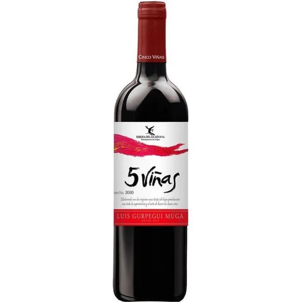 Vino Tinto de mesa CINCO VIÑAS, botella 75 cl - 0.75 l - Imagen del producto en Findit