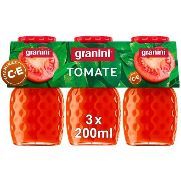 Zumo de tomate GRANINI, pack 3x20 cl - 0.6 l - Imagen del producto en Findit