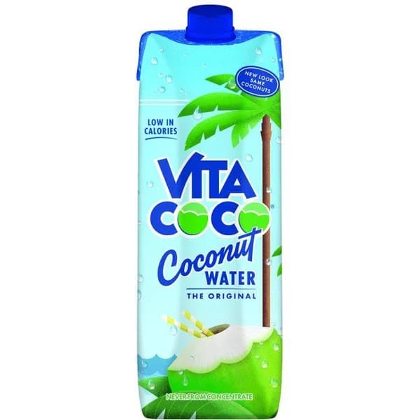 Agua coco natural VITA COCO, brik 1 litro - 1 ud - Imagen del producto en Findit