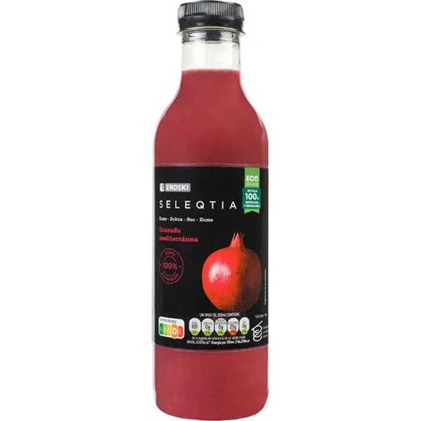 Zumo de granada refrigerado Eroski SELEQTIA, botella 75 cl - 1 ud - Imagen del producto en Findit