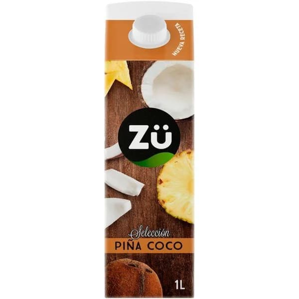 Bebida de piña y coco ZÜ, brik 1 litro - 1 ud - Imagen del producto en Findit