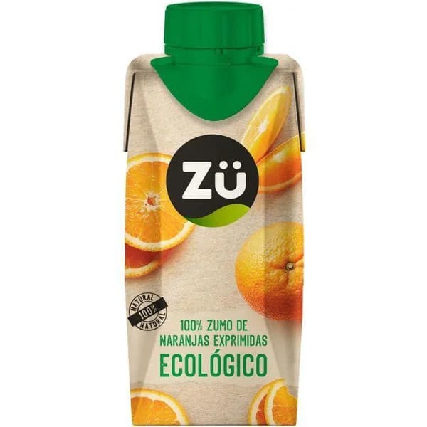 ZÜmo de naranja ecológica ZÜ , brik 33 cl - 1 ud - Imagen del producto en Findit
