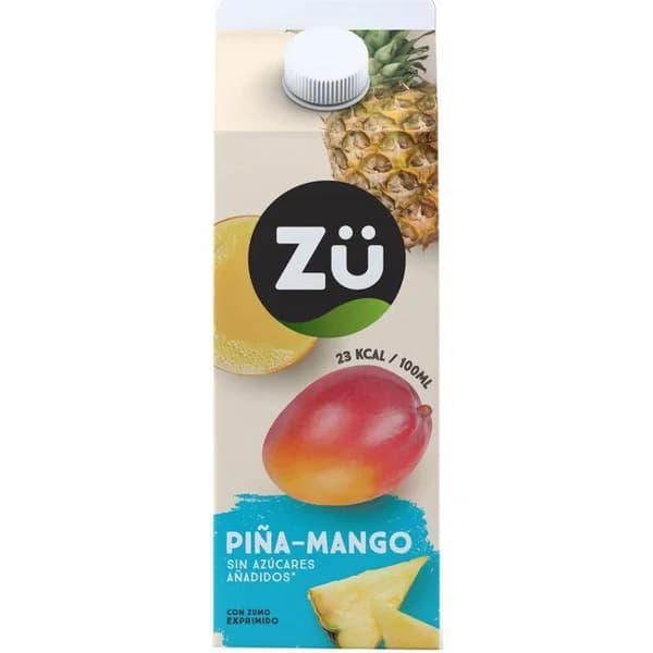 Néctar de piña-mango sin azúcar añadido ZÜ, brik 1,75 litros - 1 ud - Imagen del producto en Findit