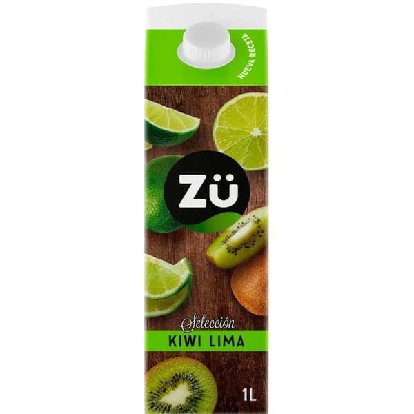 Bebida de kiwi, lima y manzana ZÜ, brik 1 litro - 1 ud - Imagen del producto en Findit