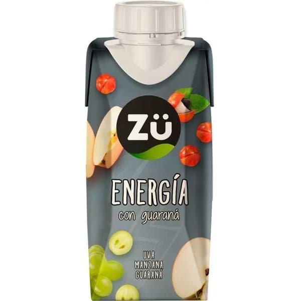 Bebida energética a base de zumo ZÜ, brik 33 cl - 1 ud - Imagen del producto en Findit