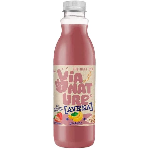 Zumo de avena, fresa, plátano VIANATURE, botella 750 ml - 1 ud - Imagen del producto en Findit