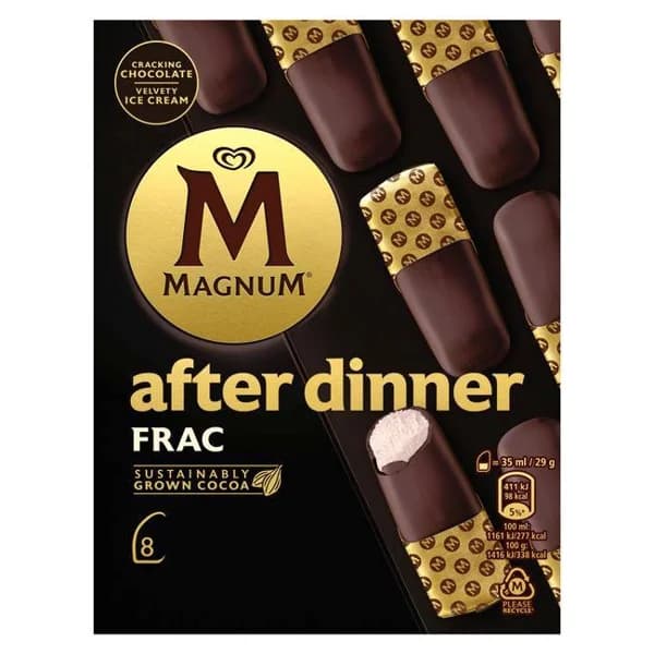 Helado After Dinner Frac MAGNUM, 8 uds, caja 232 g - 0.23 kg - Imagen del producto en Findit