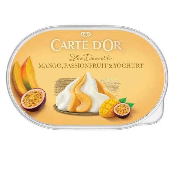 Helado de yogur, mango, passion fruit CARTE D'OR, tarrina 466 g - 0.47 kg - Imagen del producto en Findit