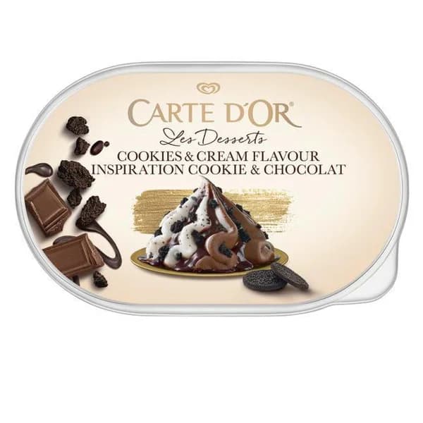 Helado de cookies&cream CARTE D'OR, tarrina 457 g - 0.46 kg - Imagen del producto en Findit