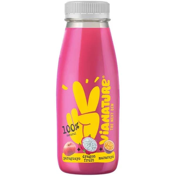 Zumo paraguayo+dragon fruit+maracuyá VIANATURE, botella 250 ml - 1 ud - Imagen del producto en Findit