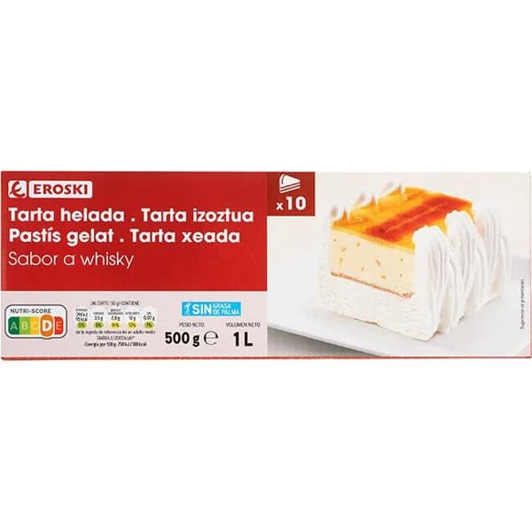 Tarta helada de whisky EROSKI, caja 1 litro - 1 l - Imagen del producto en Findit