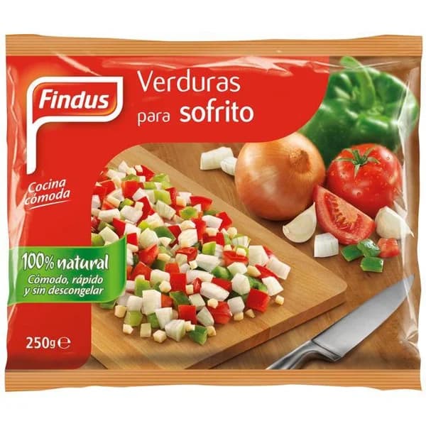 Verduras para sofrito FINDUS, bolsa 250 g - 0.25 kg - Imagen del producto en Findit