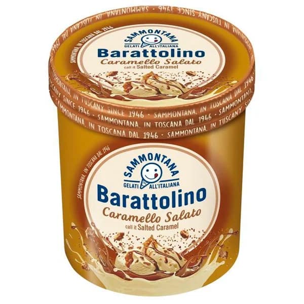 Helado de caramelo salado BARATTOLINO, tarrina 500 g - 0.5 kg - Imagen del producto en Findit