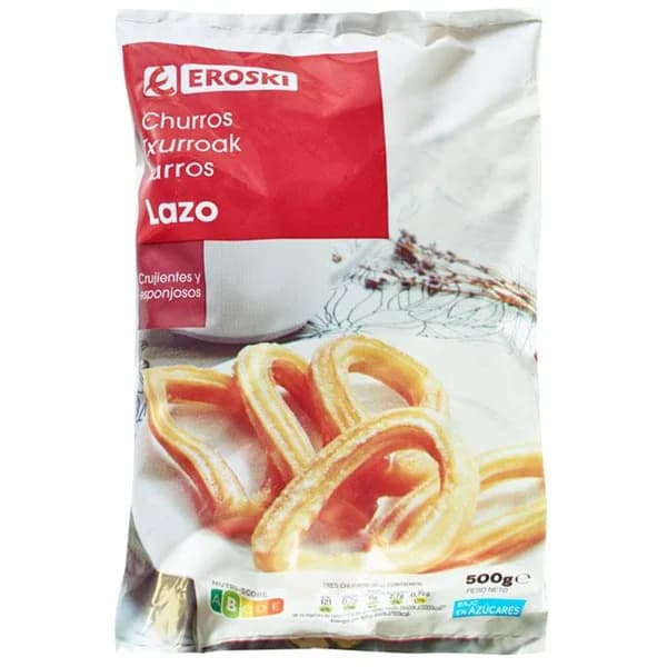 Churros de lazo EROSKI, bolsa 500 g - 0.5 kg - Imagen del producto en Findit