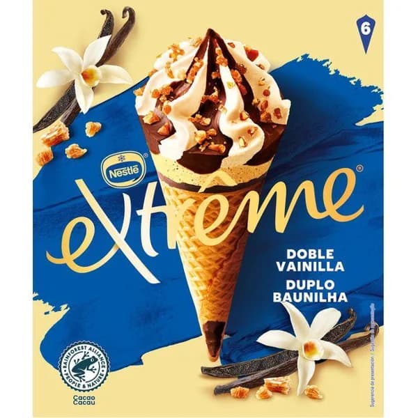 Cono doble vainilla EXTREME, pack 6x120 ml - 0.72 l - Imagen del producto en Findit