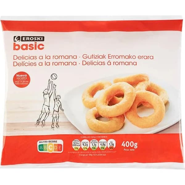Delicias a la romana EROSKI BASIC, bolsa 400 g - 0.4 kg - Imagen del producto en Findit