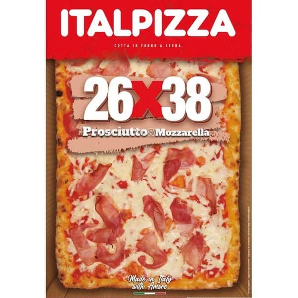 Pizza prosciutto&mozzarella 26x38 ITALPIZZA, caja 560 g - 0.56 kg - Imagen del producto en Findit
