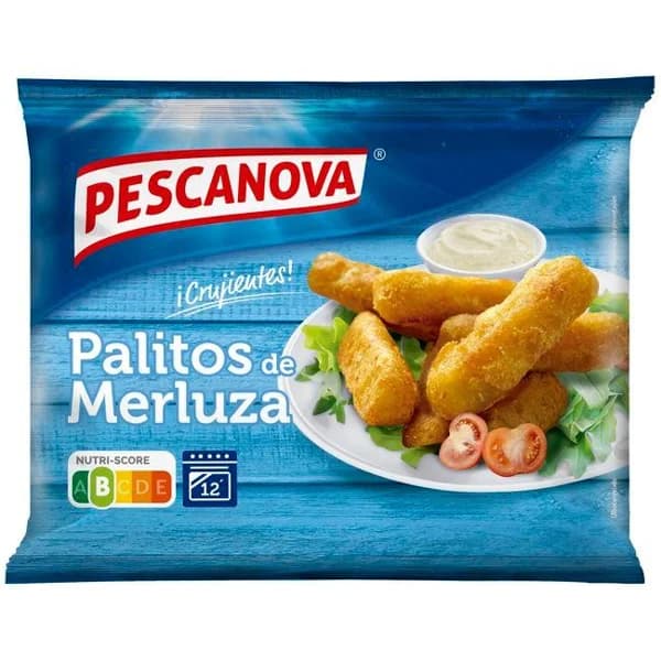 Palitos de merluza rebozados PESCANOVA, caja 300 g - 0.3 kg - Imagen del producto en Findit