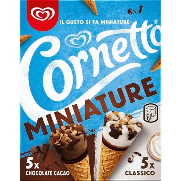Cornetto Miniature CORNETTO, 10 uds, caja 190 g - 0.19 kg - Imagen del producto en Findit