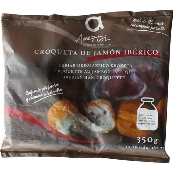 Croquetas de jamón ibérico AMEZTOI, bolsa 350 g - 1 ud - Imagen del producto en Findit