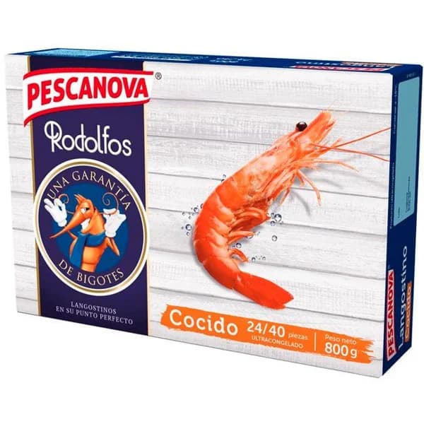 Langostino cocido 24/40 PESCANOVA, caja 800 g - 0.8 kg - Imagen del producto en Findit