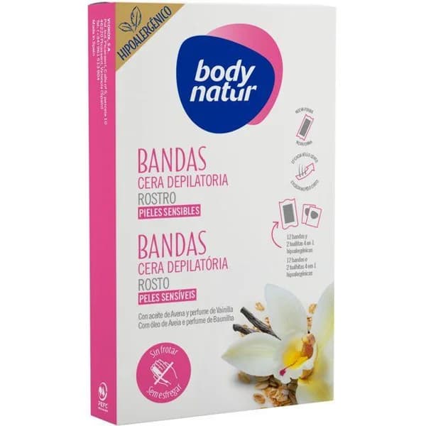 Bandas faciales pieles sensibles BODY NATUR, caja 12 uds - 1 ud - Imagen del producto en Findit